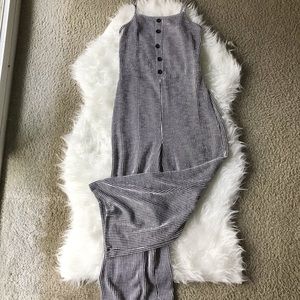 Caution to the wind stripes jumpsuit